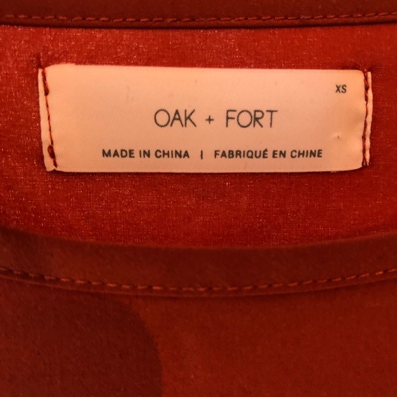 Oak + Fort boxy orange top // xs - Picture 3 of 4